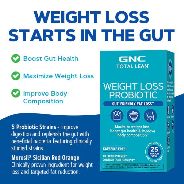 Weight Loss Probiotic - 30 Capsules (30 Servings)  | GNC